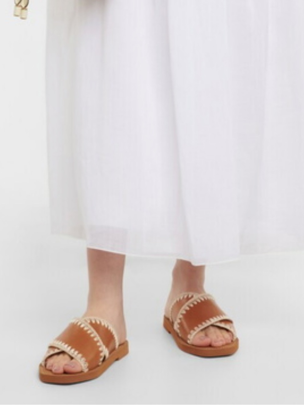 Chloe Woody Leather Slides size 38 in Luminous Ochre
